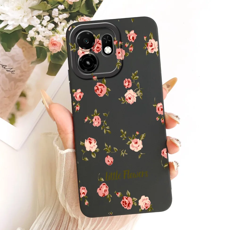 Luxury Floral Phone Case - Fashionable Silicone Cover with Cute Painted Design