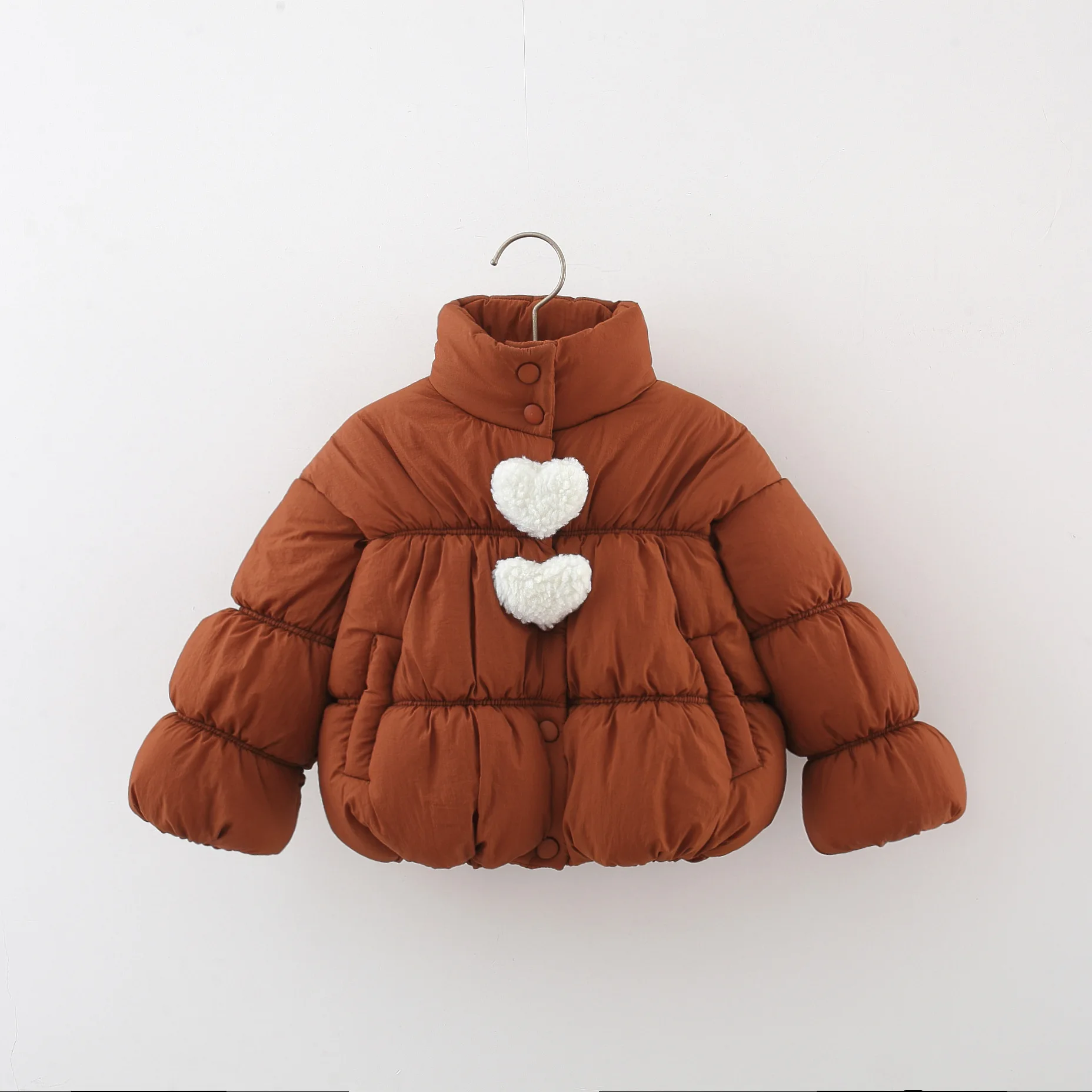 Winter Baby Girls Coat Long Sleeve Lovely Thick Warm Cotton Padded Jacket Outerwear Toddler Infant Girls Clothing Kids Overcoat