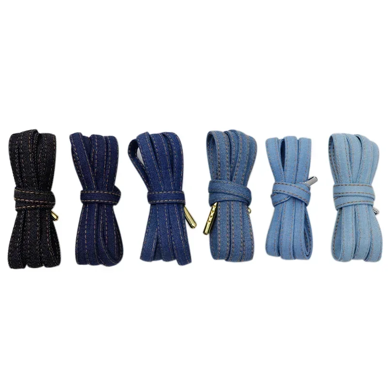 Lacci per scarpe in Denim blu moda con cinturino cordino