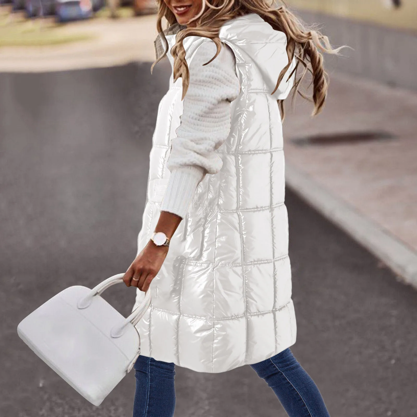 

Новинка 2023, женские жилеты с капюшоном на осень и зиму, ультра тонкий хлопковый жилет, однотонная облегающая куртка без рукавов, ветрозащитный теплый пуховик