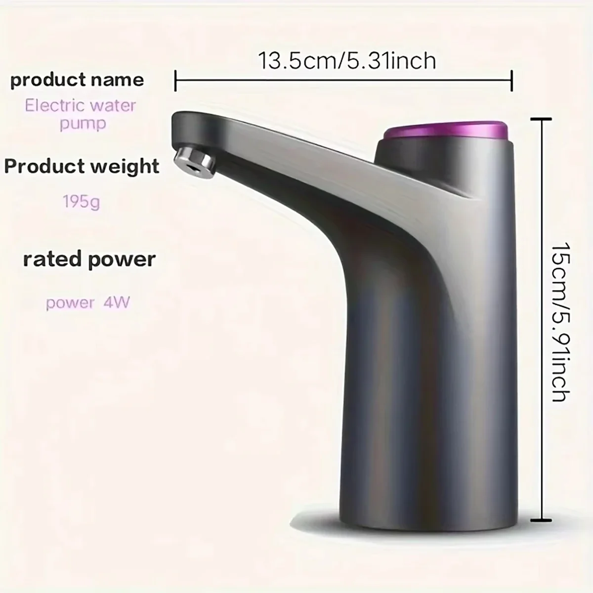 1 wireless electric bucket pump Intelligent pressure pure water automatic drinking machine Simple bucket pump