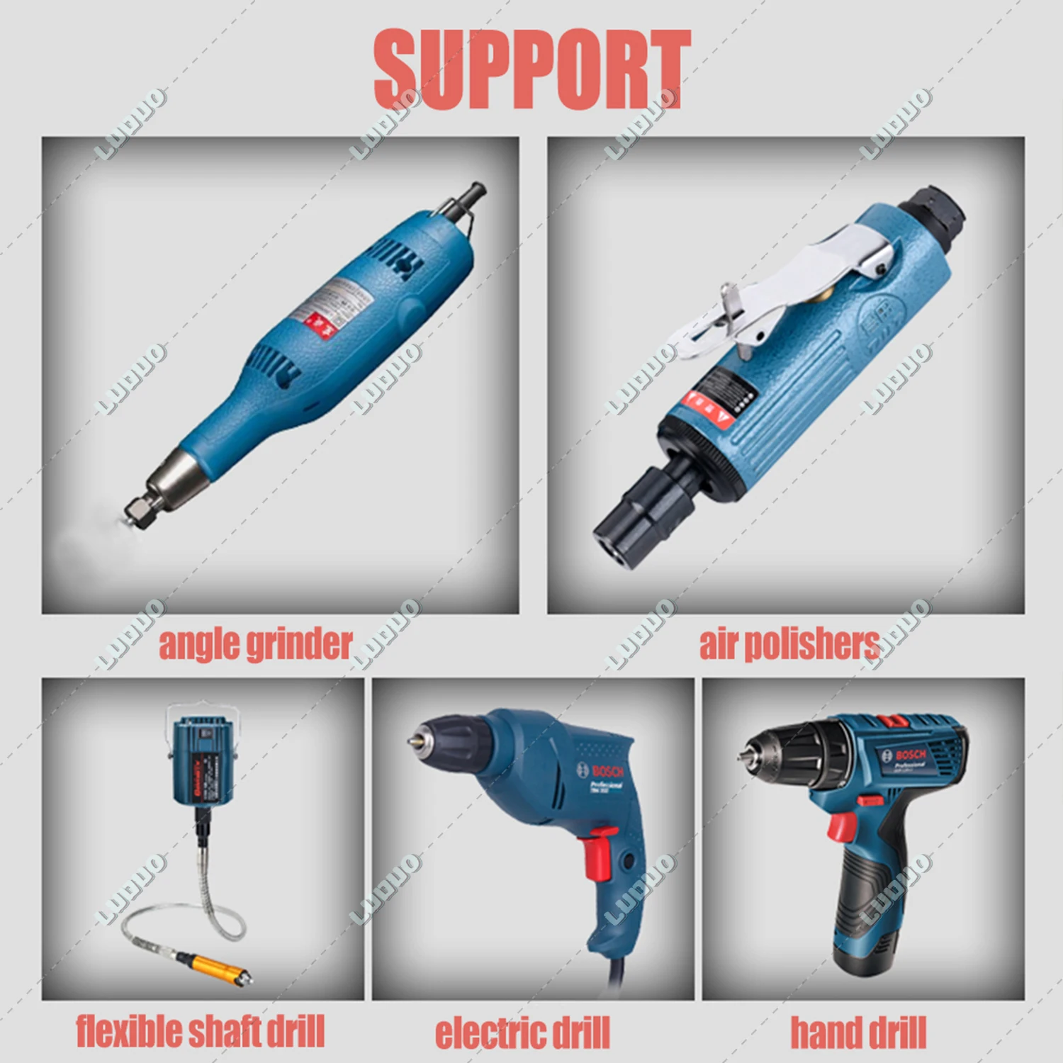 Car Hub Buffing Sponge Polishing Kit Used For Electric Drill Auto Wheel Polishing Sponge Burnishing Ball Polishing Cone Set 6