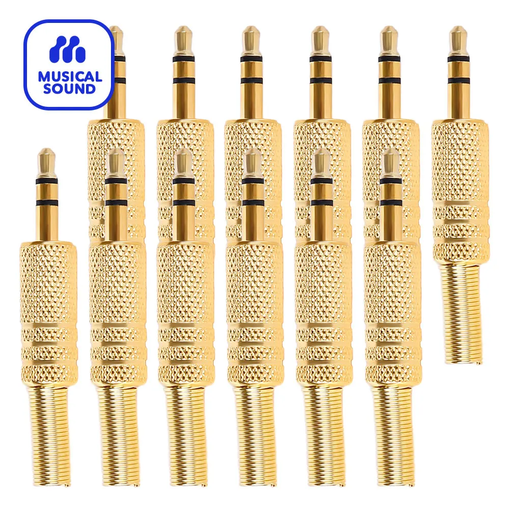 Set Da 12 Pezzi Connettore Jack Maschio Da 3.5Mm Riparazione Sostitutiva 3.5Mm 1/8 "Jack Trs 3 Poli Connettori Per Cuffie
