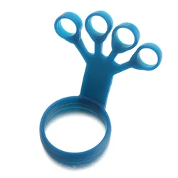 Silicone Hand Grip Strength Trainer for Wrist Rehabilitation and Stress Relief (Blue-1)