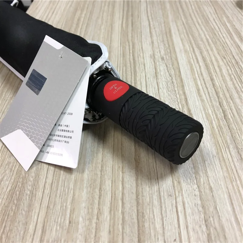 Tri-fold Fully Automatic Umbrella Tire Handle For Audi Car Advertising Umbrella Gift Luxury