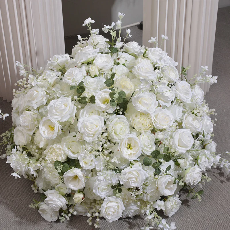 80cm Embroidered Rose Ball Decor 3
