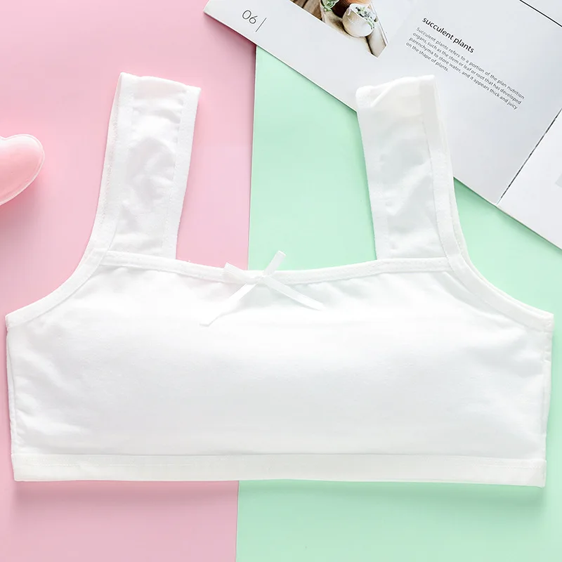 8-16 Years Kids Bras Young Girls Underwear Teenage Training Bras Women Cotton Kids Cute Brassiere Tube Tops Girl's Sport