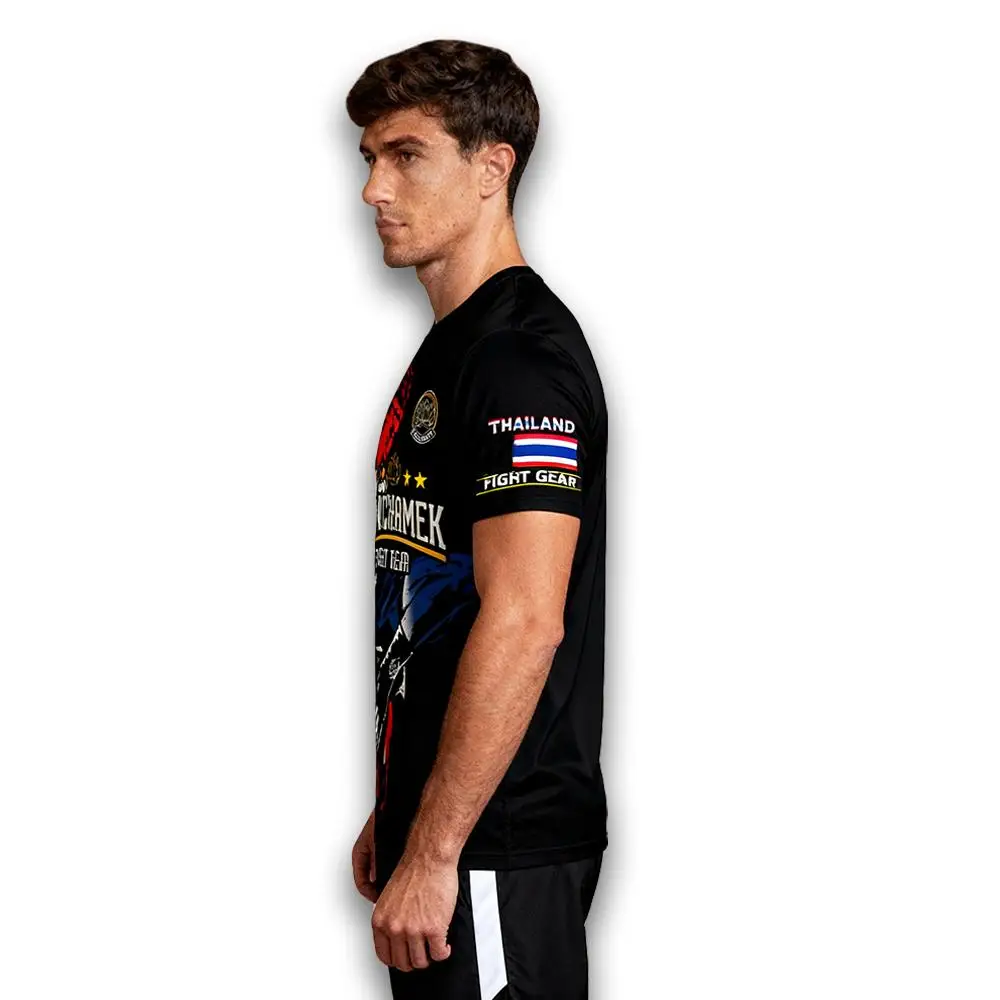 Outdoor-Box- und Kampftrikot Wakaw Muay Thai Training Atmungsaktive, schnell trocknende Uniform Herren- und Damen-Fitness-T-Shirts – Detail 7