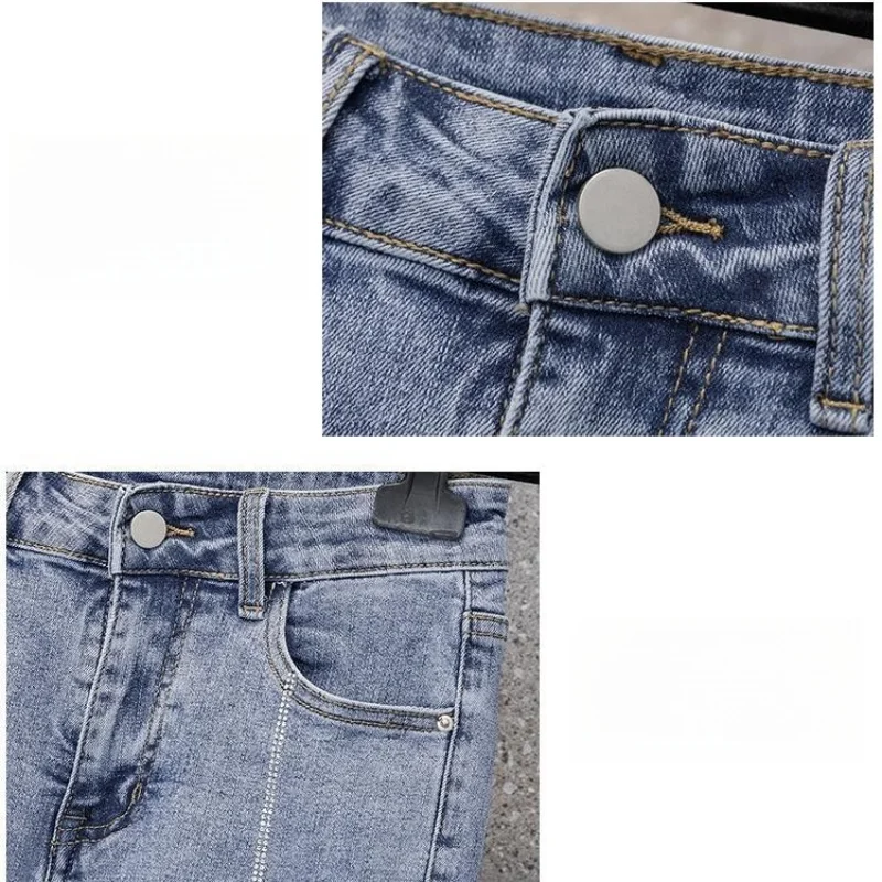 Fashionable Small Leg Women's Jeans Pantalones Tiro Alto Mujer High Waisted Slim Fit Elastic Skinny Casual Pencil Women Pants
