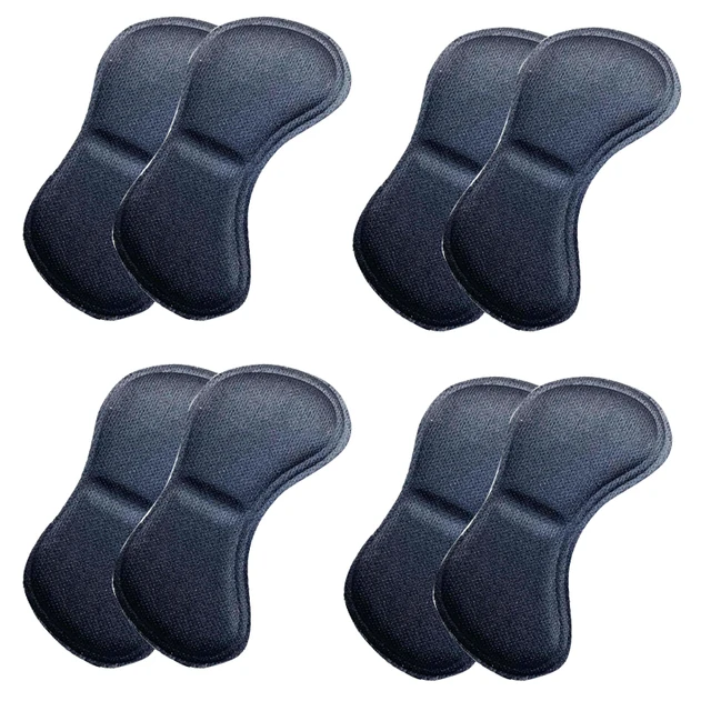 4 Pairs Heel Insoles Pads Patch Pain Relief Anti-wear Cushion Feet Care Heel Protector Adhesive Back Sticker Shoes Insert Insole 4 Pairs black