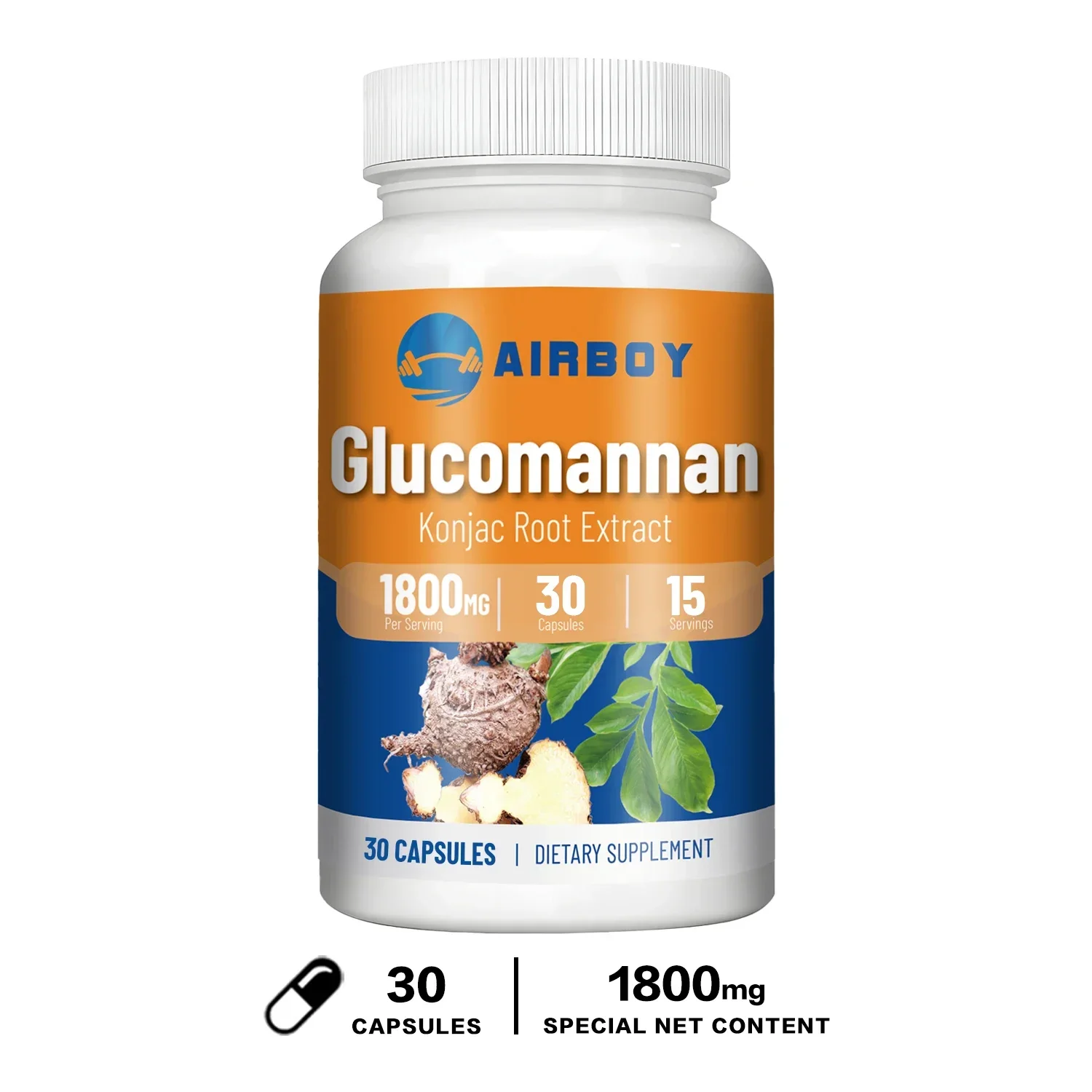 גלוקומנן 1800 מיליגרם - מעודד ייצור אנרגיה, מגביר את השקט, מסייע במניעת התאבדות