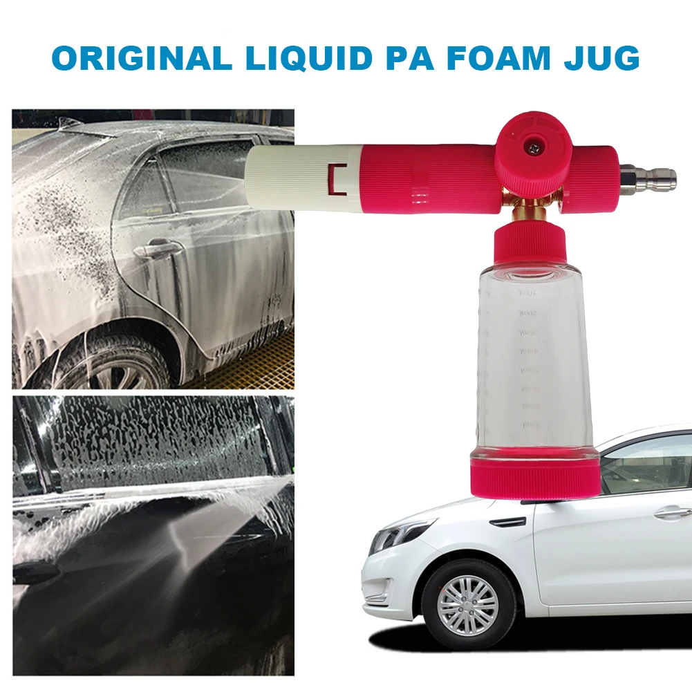 100ml Soap Foam Spray Bottle with 1/4 Inch Quick Connector 4500PSI Pressure Washer Gun Water Foam Pot Car Wash Accessories
