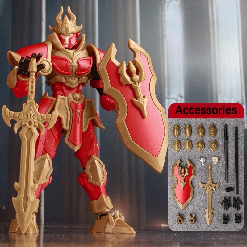 Three-Dimensional Knight Assembled Mecha Model Assembly Toy Multi-Articulable Decoration Action Figures Anime Games Toy Children