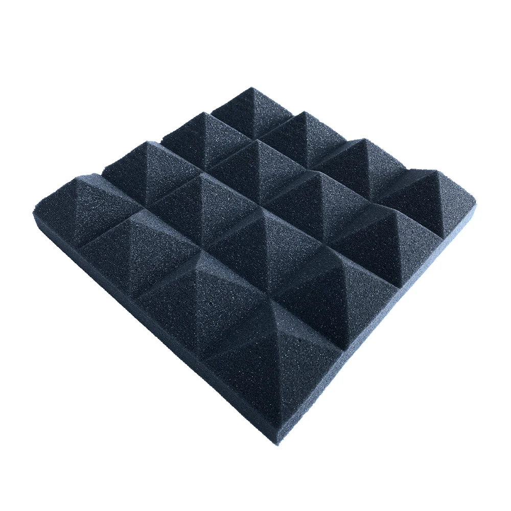 Soundproof foam 24PCS 25x25x5CM Acoustic Foam Soundproof 16 Pyramid Studio Absorption Sound Proof Treatment Panel Tile Protective Sponge