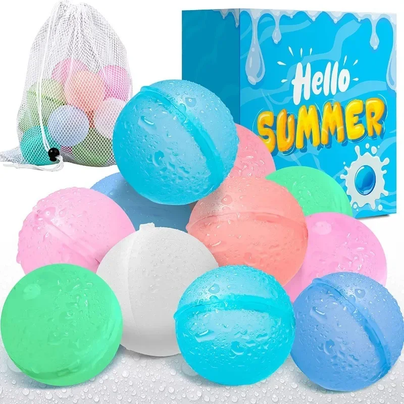 6pcs Swimming Pool Silicone Water Ball Reusable Magnetic Water Ball Summer Toys for Fun Outdoor Activity Pool Games