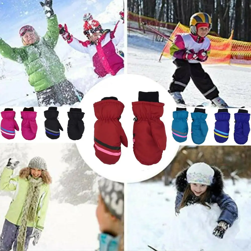 Children Kids Winter Snow Warm Gloves Boy Girls Ski Snowboard Windproof Waterproof Thicken Keep Warm Winter Must winter gloves ski gloves