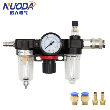 AC2000-02 1/4 "เครื่องวัดความดัน Air Compressor FILTER เครื่องแยกความชื้นน้ํามันสําหรับเครื่องกรองน้ําลดความชื้น 1