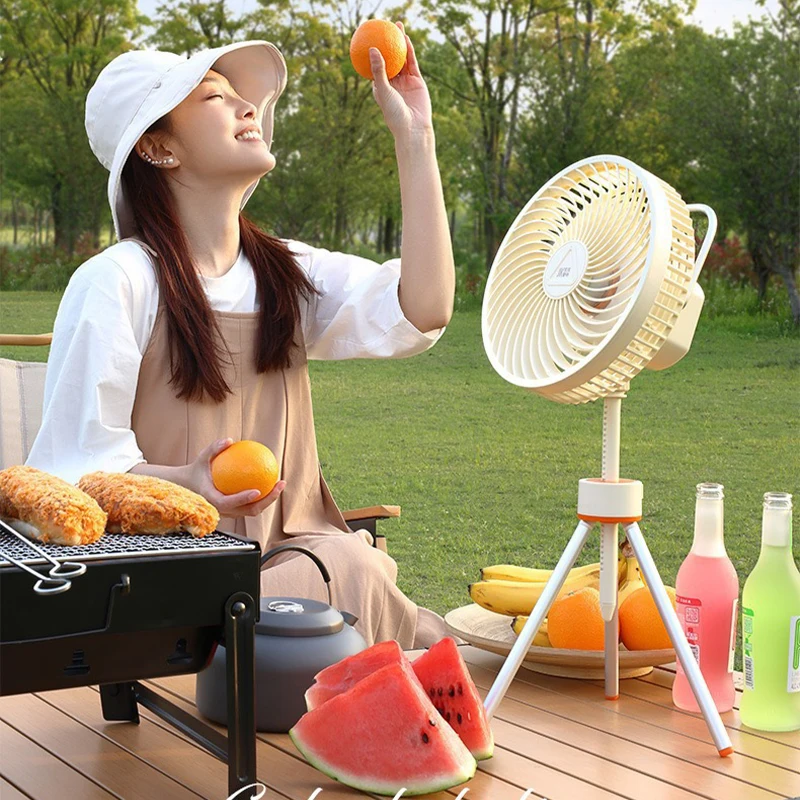 New 12000mAh Camping Fan Rechargeable Tripod Fan Portable Circulator Wireless Ceiling Electric Fan with Power Bank LED Lighting 5 New 12000mAh Camping Fan Rechargeable Tripod Fan Portable Circulator Wireless Ceiling Electric Fan with Power Bank LED Lighting 5