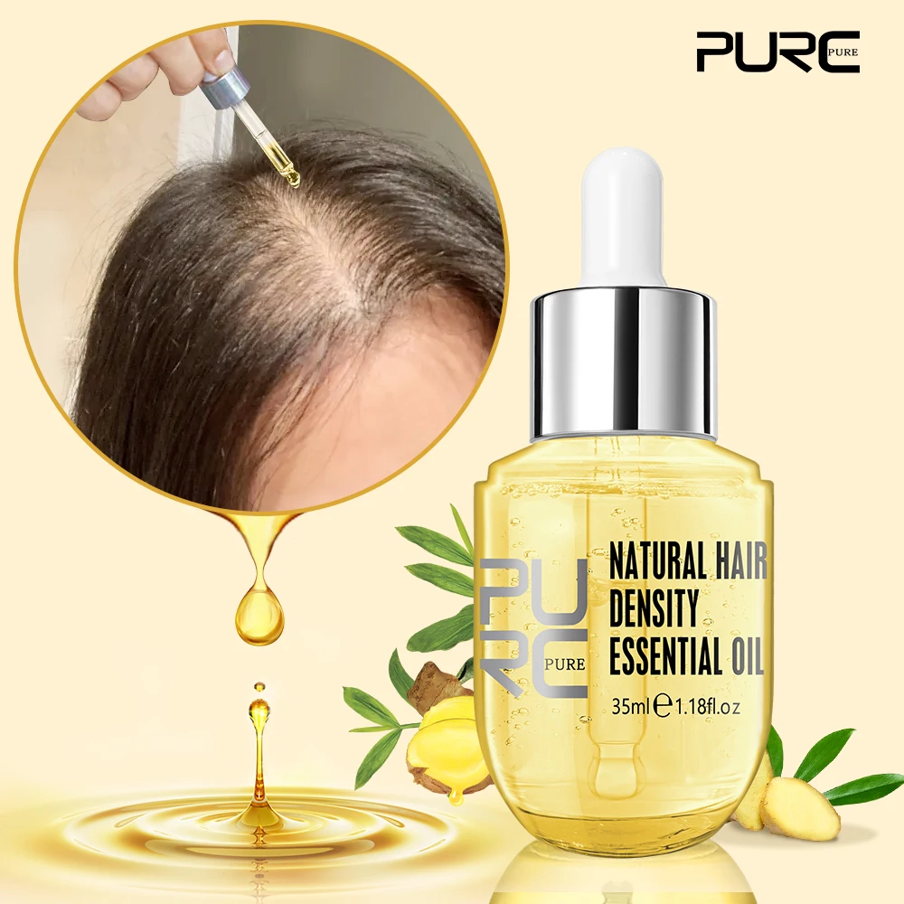 PURC 7 Day Fast Thicken Hair Oil Ginger Strengthen Weak Hair Strands Improves Scalp Environment Essential Oil Hair Care Products
