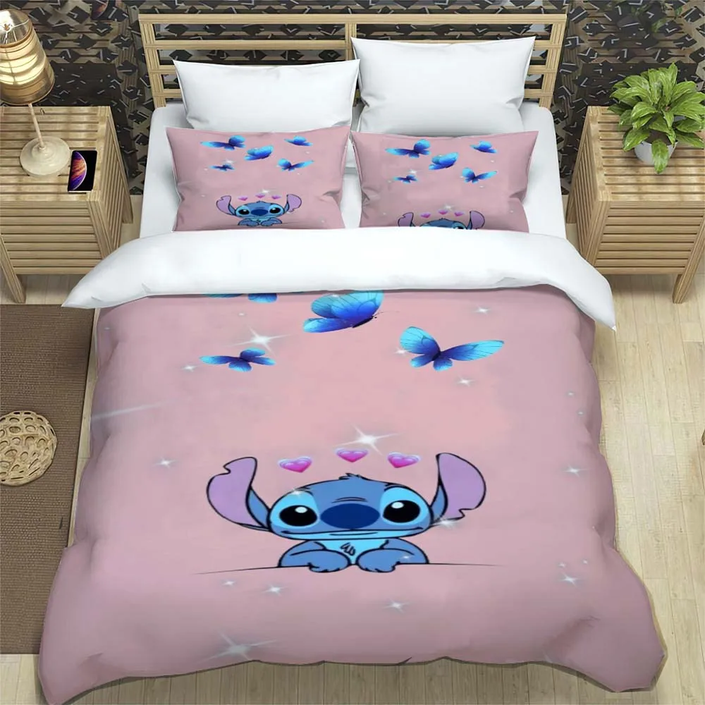 DisneyStitchPatroonBeddengoedSetDekbedovertrekKussensloopDekbed
