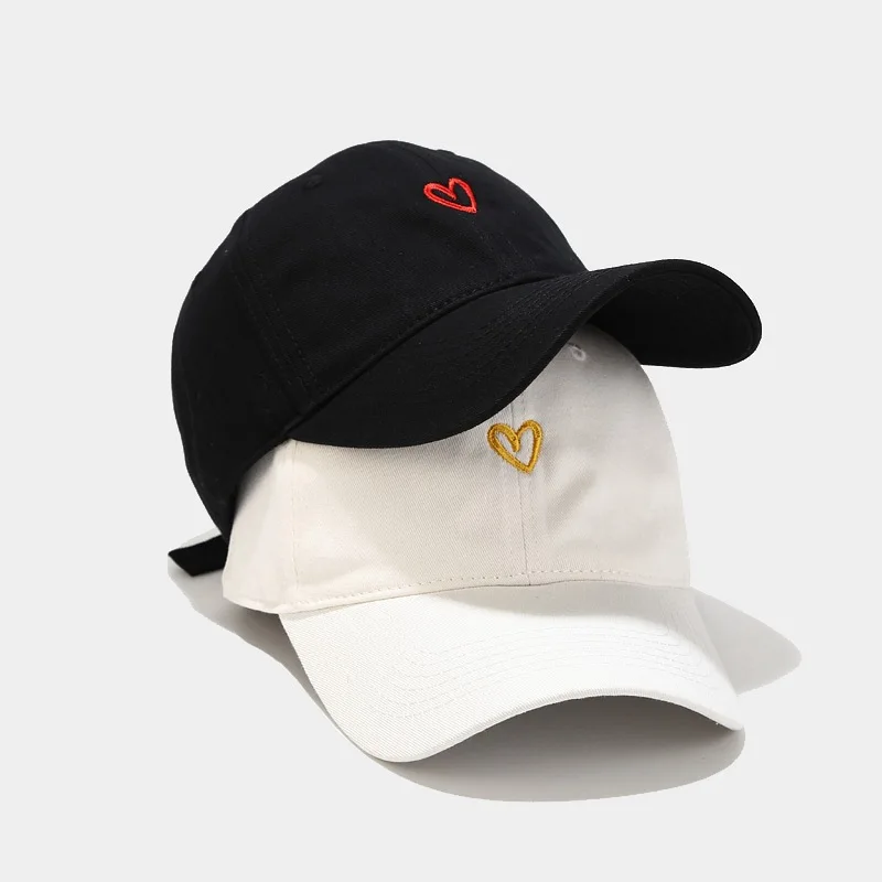 Unisex Men‘s Baseball Cap Men Women 2022 Summer Cotton Heart Embroidery Snapback Trucker Hat Dad Caps Gorras Hombre Present 2