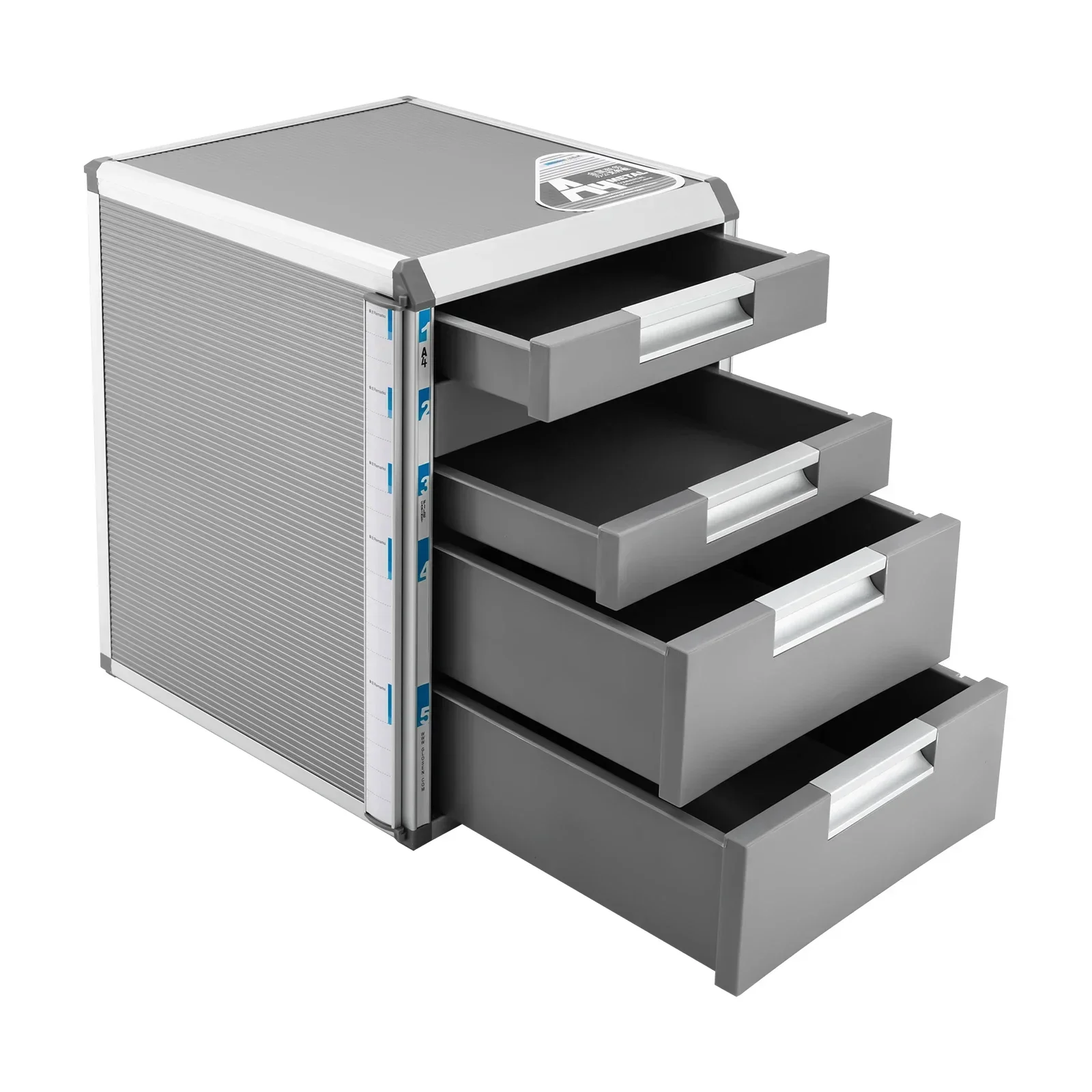 Schubladenorganizer, Schreibtisch-Organizer mit vier Schubladen, integriertem Briefablagefach und Schlitzen, W | Schubladen zur Aufbewahrung, perfekt für Zuhause oder Büro – Detail 13