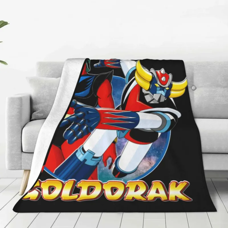 

Goldorak Ufo Robot Grendizer Blanket Coral Fleece Plush Summer Air Conditioning Super Warm Throw Blanket for Sofa Office Quilt