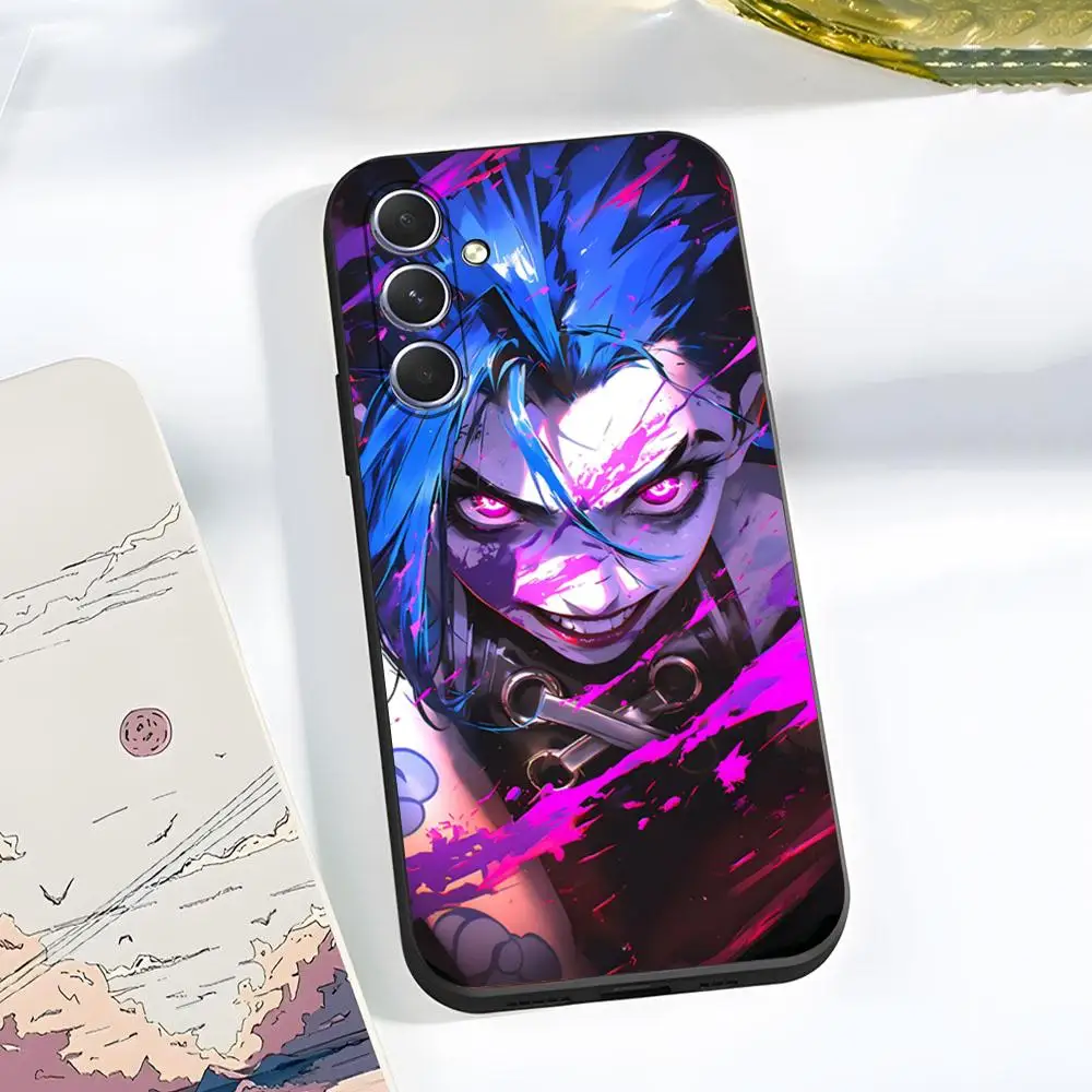 Arcane Anime Characters Black Soft Shell Phone Case