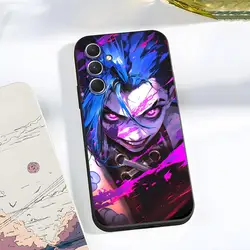 Arcane Anime Characters Black Soft Shell Phone Case - Samsung A34 (Black1)