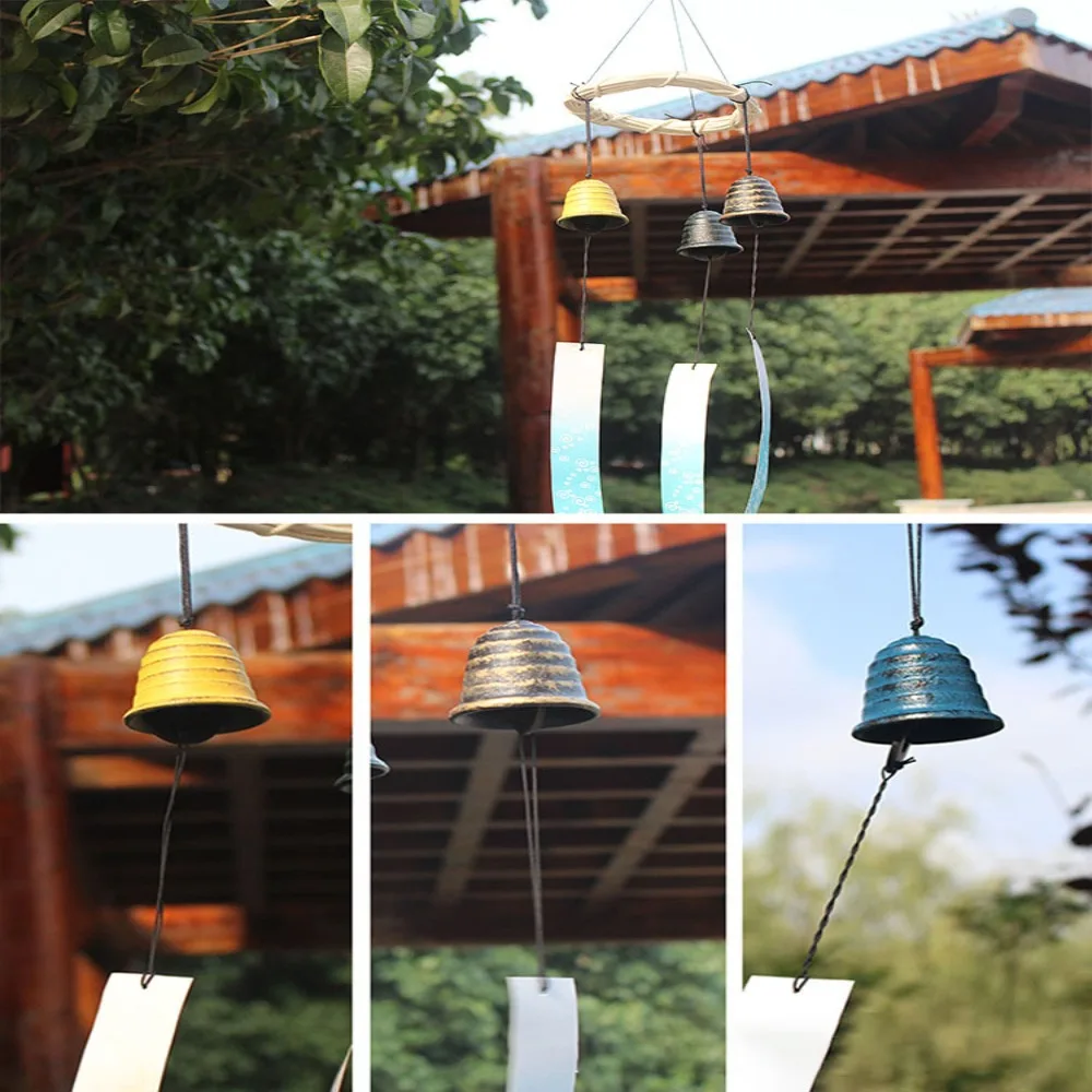 Creative Durable Cast Iron Wind Chimes Metal Handmade Wind Bells DIY Holiday Gift Hanging Pendant Scenic Area Homestay Balconie