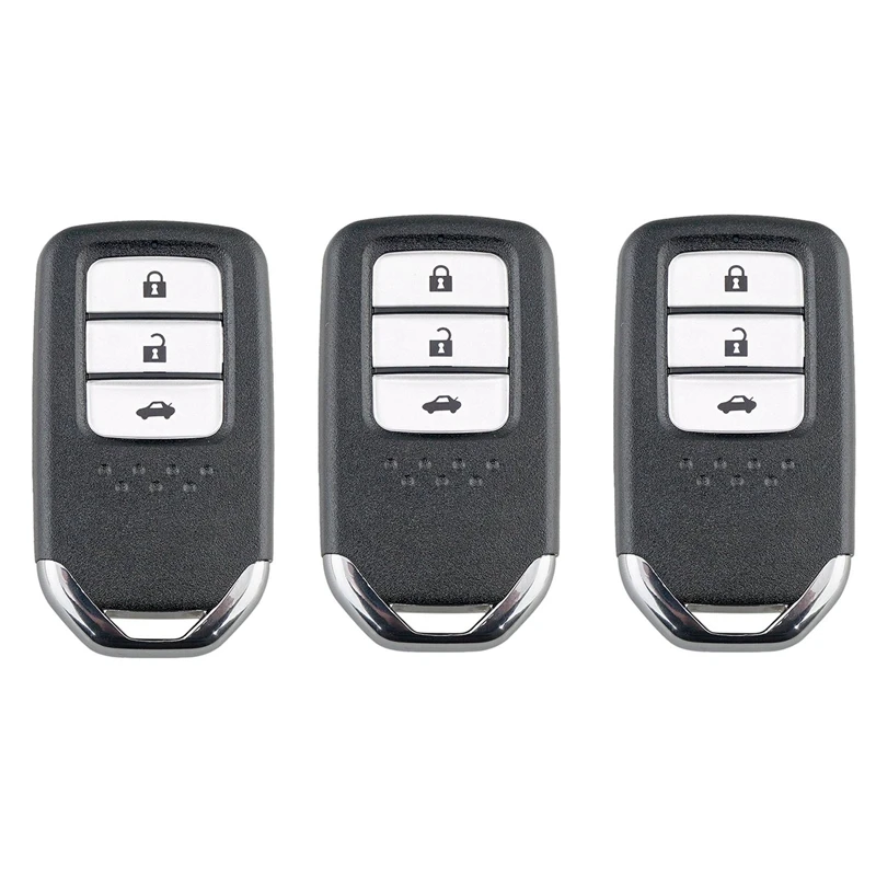 

3X Car Smart Remote Key 3 Button 433Mhz ID47 Chip For Honda City/Jazz/Civic/Grace 2015 KR5V2X