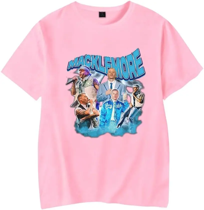 Macklemore футболка рэпера Merch графика с круглым вырезом модный тренд унисекс Повседневный Топ с коротким рукавом