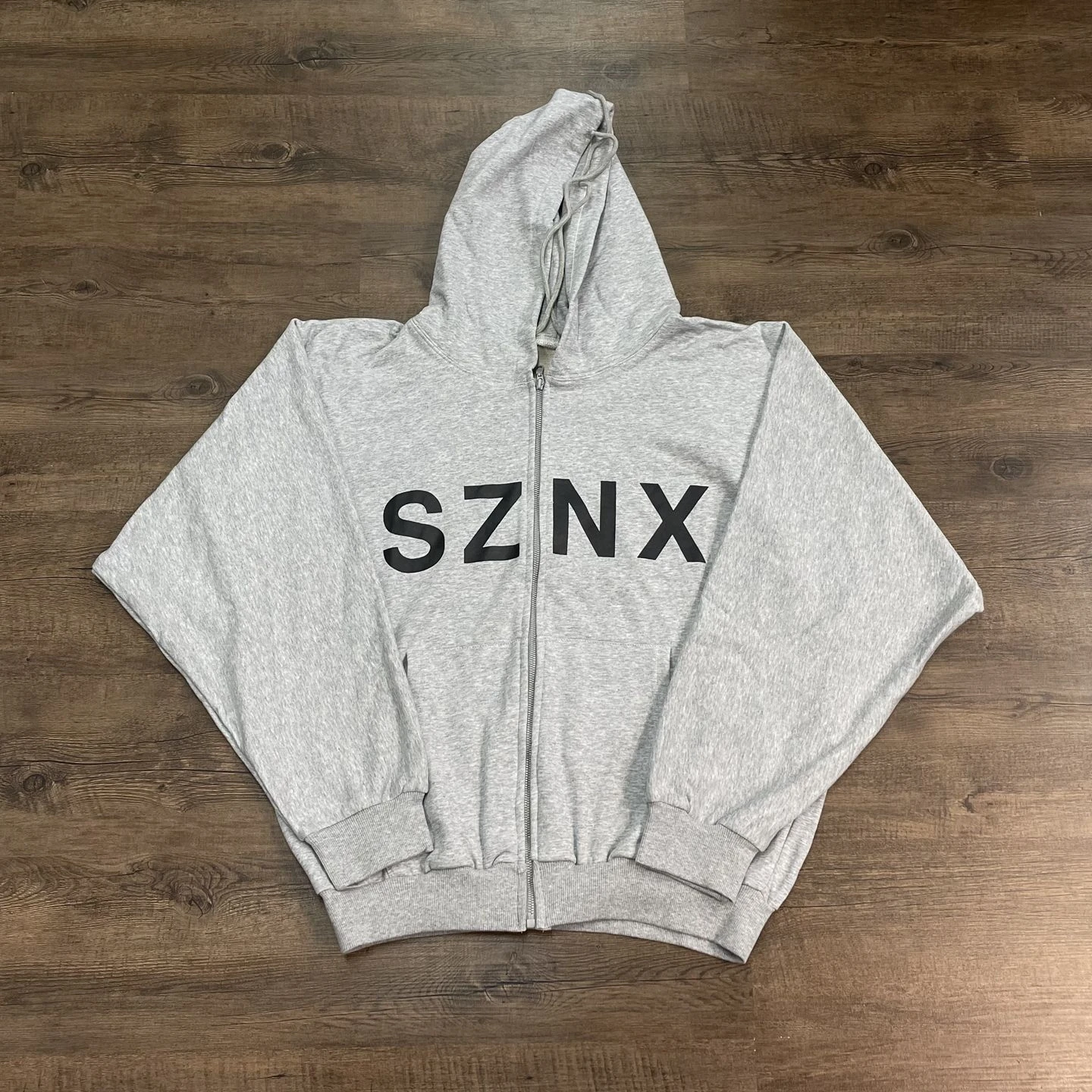 サイズ2】YZY フード付きパーカー ホワイト Kanye West SZNX プリント