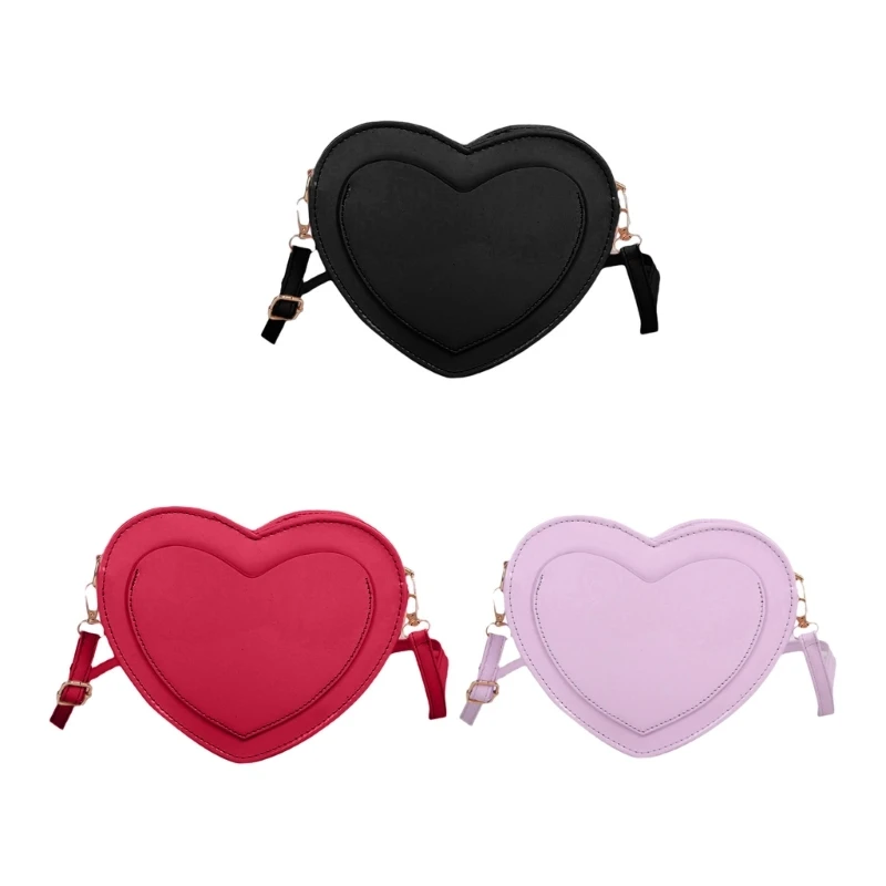 

PU Heart Shaped Shoulder Bag Casual Crossbody Sling Bags Adds a Touch of Fashion to Your Look
