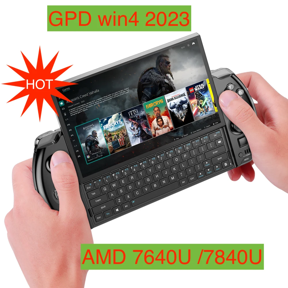 Prezzo All'Ingrosso Gpd Win4 2023 Amd 7640U/7840U Tablet Gamepad Portatile Da 6 Pollici Win10 Pocket Mini Pc Laptop Player Console