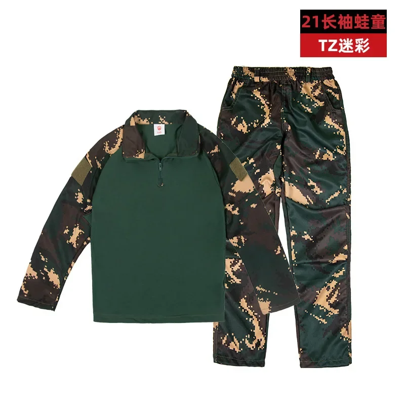 Kids Adult Military Tactical Training Uniform Set Children Jungle Camouflage Top Pants Men Special Forces Combat Outdoor Costume tactical pants tactical suit tactical shirt tactical men jackets