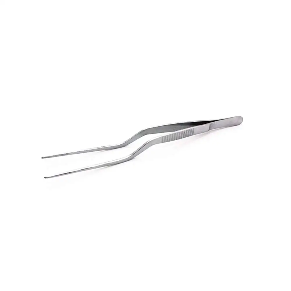 2Pcs Stainless Steel Kitchen Tweezers Set,Precision Serrated Tips Chef's Tongs for Cooking Food Design,Garnish,Cake Decorating