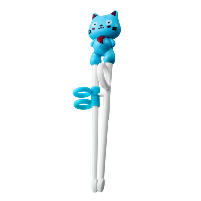 Cartoon Beginner Easy Use Chopsticks Cute Cat Baby Kids Children Fun Learning Training Helper Chopsticks