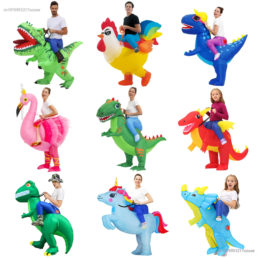 

Hot Adult Kids Alien Dinosaur Inflatable Costume Unicorn Anime Dress Suit Halloween Christmas Purim Party Cosplay Costumes