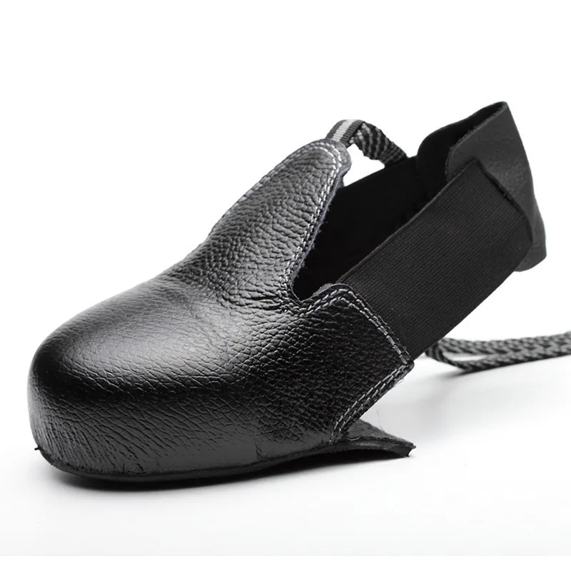 High Quality Cowhide Anti-smashing Shoe Covers Workplace Safety Shoes Anti-smash Cover Portable Light Visitor Steel Toe Cap