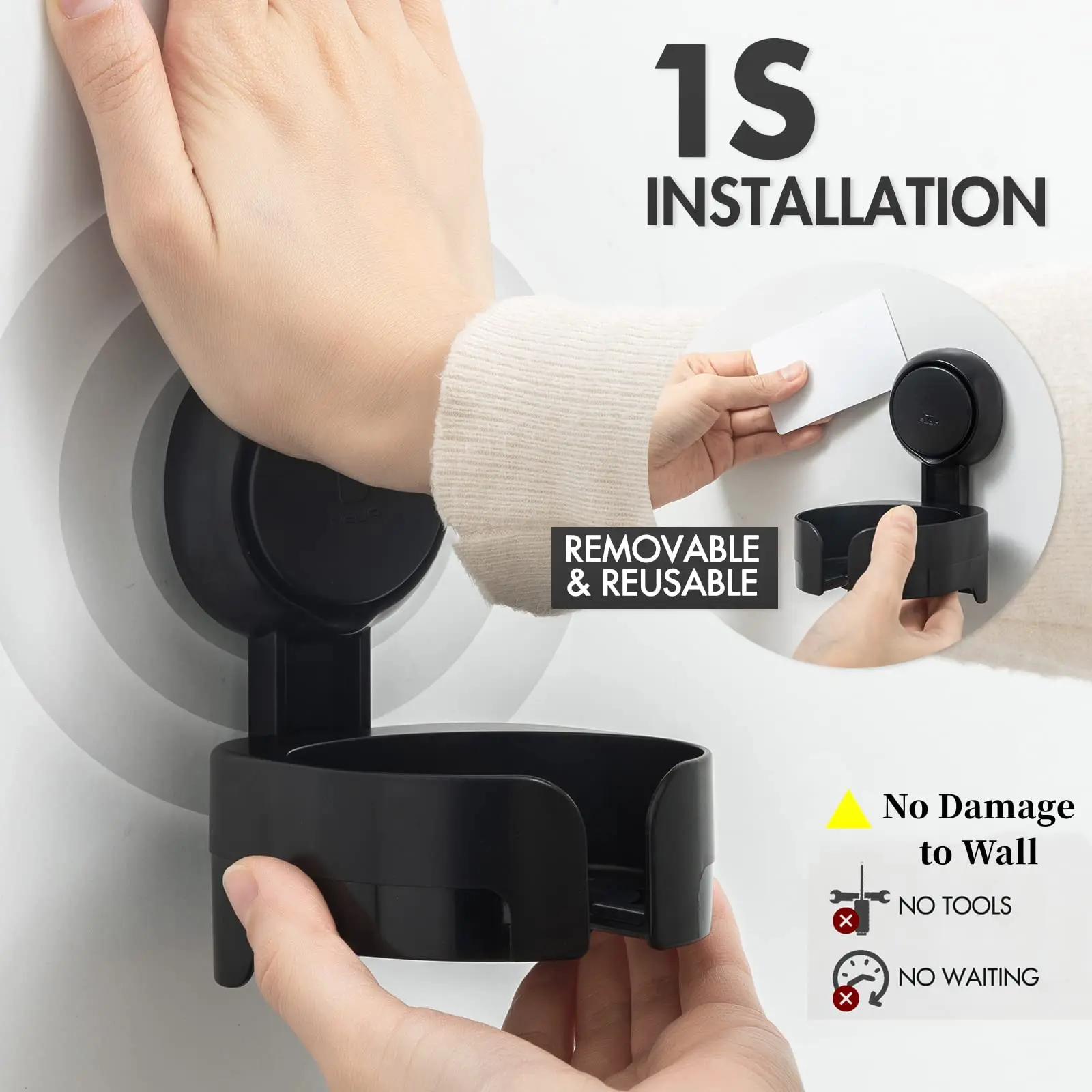 Cup Storage Holder TAILI Suction Cup Bathtub Wine Glass Holder for Beer Wine Drinks Portable Wall-Mounted Wine Cup Holder for Shower Bathroom