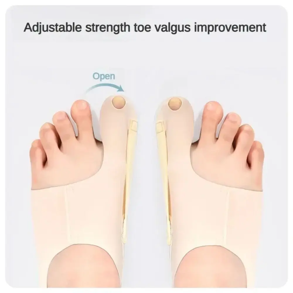 Adjustable Valgus Correction Breathable Elastic Toe Separator Orthotics Protector Bunion Corrector Straightener