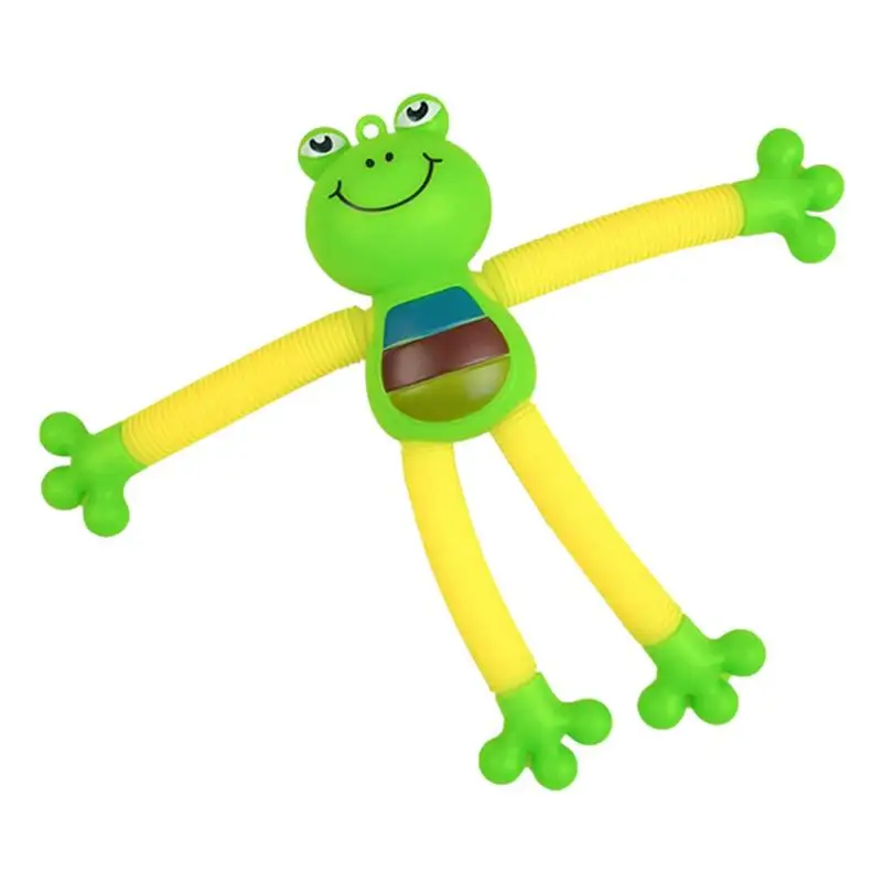 

Children Suction Cup Toys Pop Tubes Stress Relief Telescopic Frog With Light Fidget Toys Sensory Bellows Toys Squeeze Toy