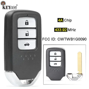 Keyforkess 433.92MHz 4A Chip ID FCC: sostituzione del pulsante 3 Smart Remote Key Fob per Honda Accord 2018 2019 2020 2021