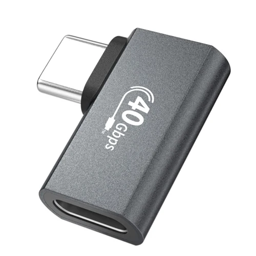 זווית נכונה סוג C מתאם מחבר USB C Extender נקבה זכר 90 תואר מרפק L צורת העברת נתונים אוזניות אודיו ממיר