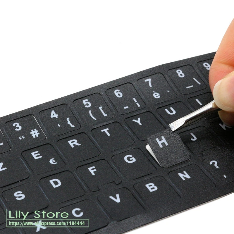 Keyboard Stickers Franch Keyboard Sticker (2 Pieces) Azerty Matte French Keyboard Film Keyboards Waterproof Laptop S Notebooks Sticker