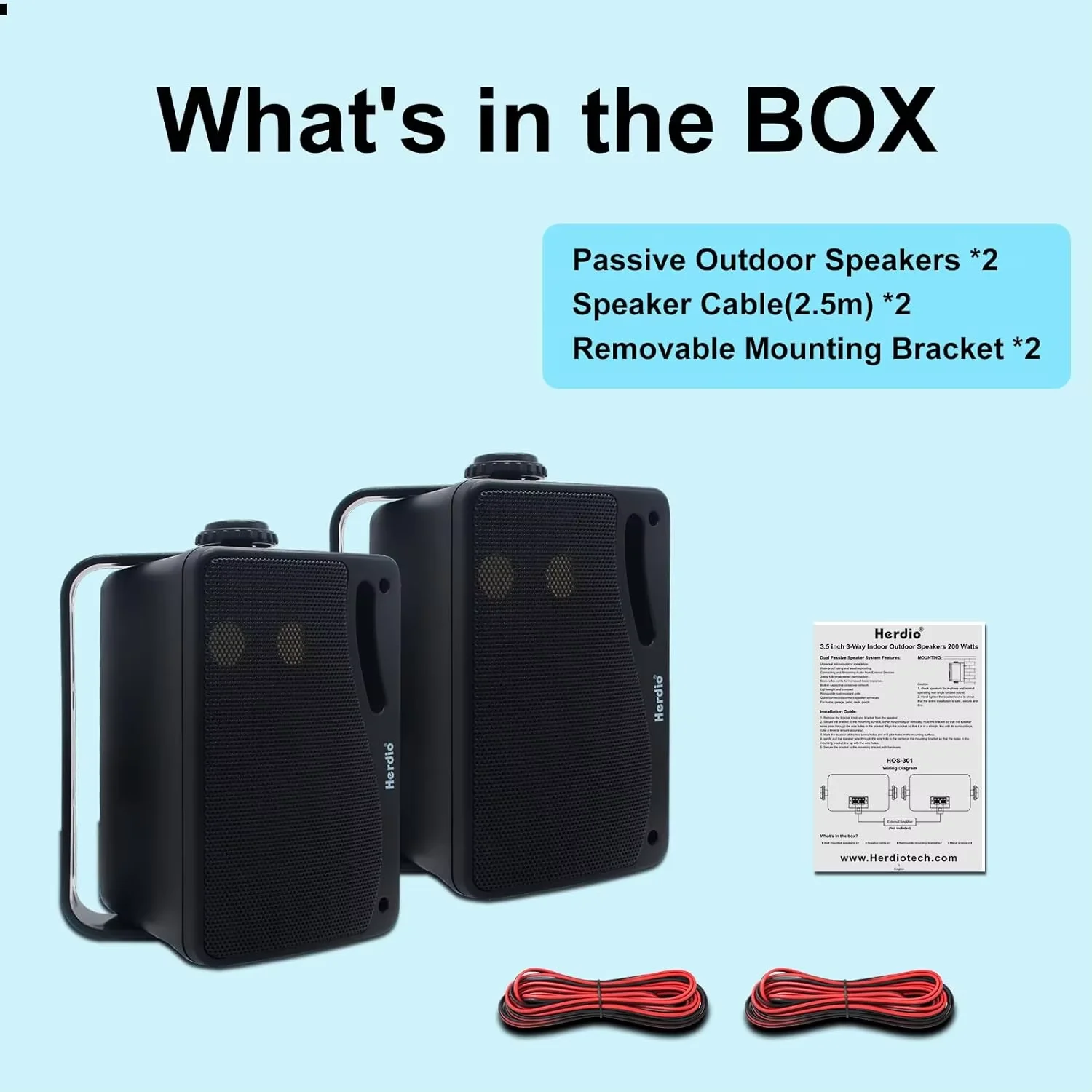 Herdio 3.5 ''200 واط السلبي في الهواء الطلق استخدا...