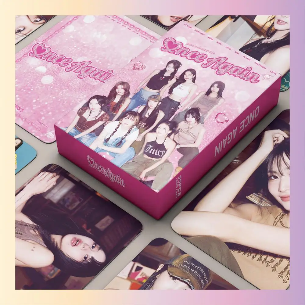 

XIURAN 55Pcs/Box TWICE Once Again Mini Album Photocard KPOP Lomo Card (READY STOCK)