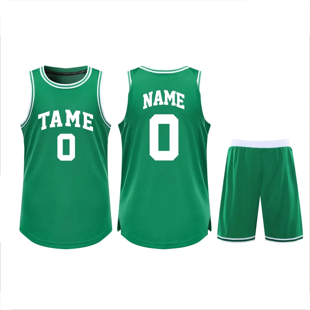 BostonNo0BasketballSuitBreathableBasketballJerseyShortsOne