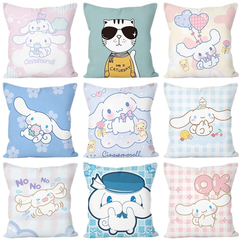 

Sanrio Anime Peripheral Kawaii Cinnamon Roll Cartoon Anime Printing Pillow Sofa Bedroom Bedside Cushion Lumbar Cushion Wholesale